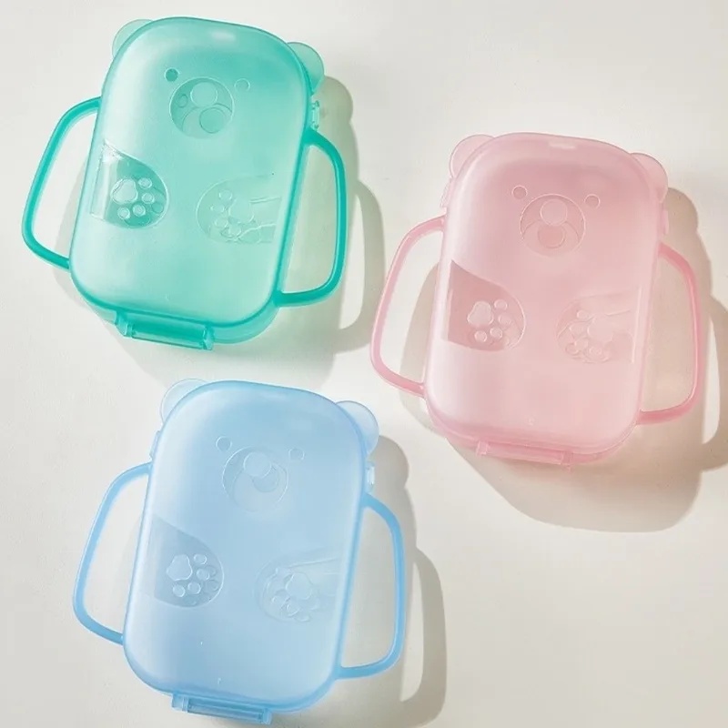 Baby Puree Pouch - こぼれ防止・圧迫防止スナックフィーダー（ハンドル付き）幼児用ベアーポーチホルダー、ベビースプーン、ピューレ用食器