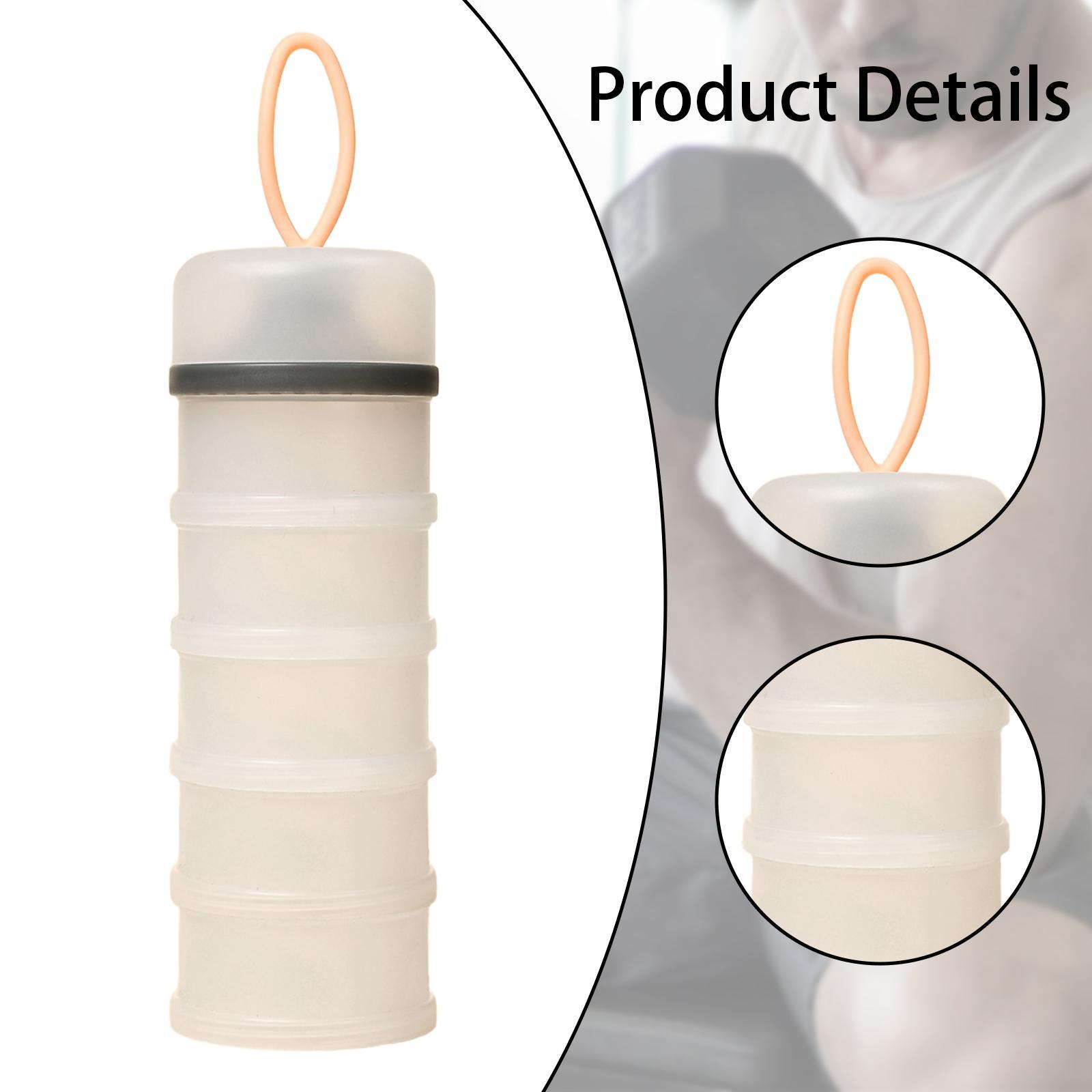 Formula Dispenser Portable - タンパク質粉ミルク用容器、携帯用粉ミルクディスペンサー、積み重ね可能なPP製食品保存容器。旅行やフィットネスに最適。