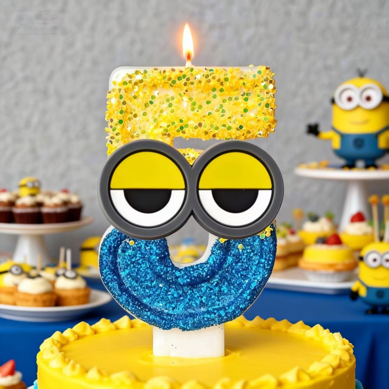 Baby Food Banana - 黄色いバナナマンキャンドル 数字0-9 誕生日ケーキキャンドルデコレーション バナナマン誕生日パーティーケーキトッパー ベビーシャワーデコレーションギフト