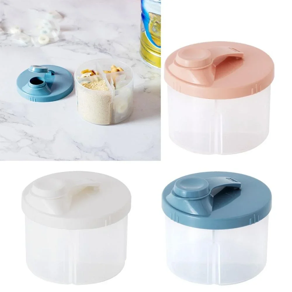 Baby Food On The Go - 外出用ベビーフォーミュラディスペンサー、こぼれにくい回転式4区画フォーミュラ容器、アウトドア用スナック容器