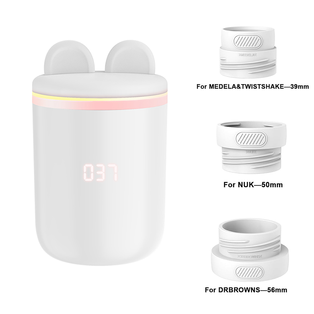 Baby Food On The Go - BornBL N1S ポータブル哺乳瓶ウォーマー、急速加熱トラベルミルクウォーマー、8800mAh 母乳ウォーマー、3つのアダプター付きで外出先でも使用可能
