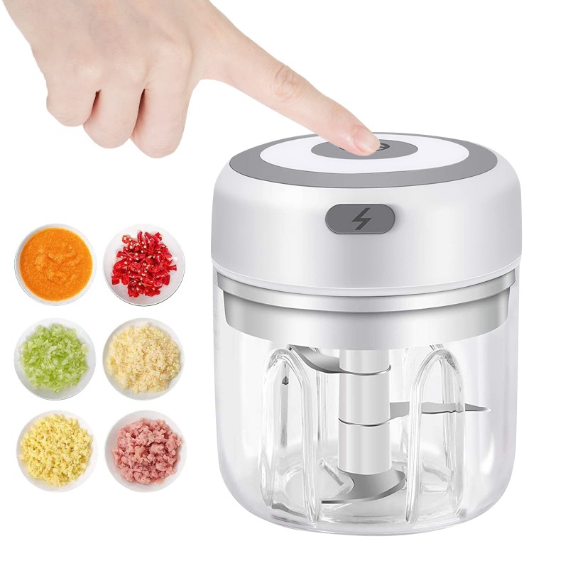 Baby Food Vegetable - 250 ミリリットル電気ニンニクグラインダー家庭用多機能肉グラインダーベビーフードプロセッサー用ワイヤレスポータブルミキサー