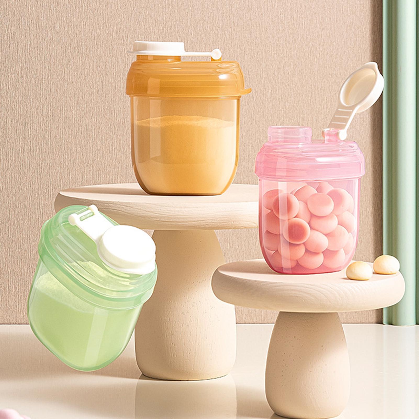 Baby Food On The Go - 気密性の高い粉ミルクディスペンサー、携帯用粉ミルク容器、旅行用粉ミルク収納ボックス、家庭用保育園、外出先での授乳に最適 ﻿