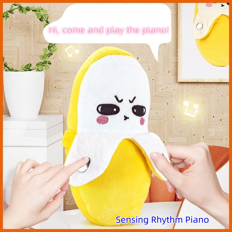 Baby Food Banana - バナナベイビービートセンシングクリエイティブフルーツノベルティ親子ミュージカルインタラクティブピアノおもちゃぬいぐるみクリスマスギフト
