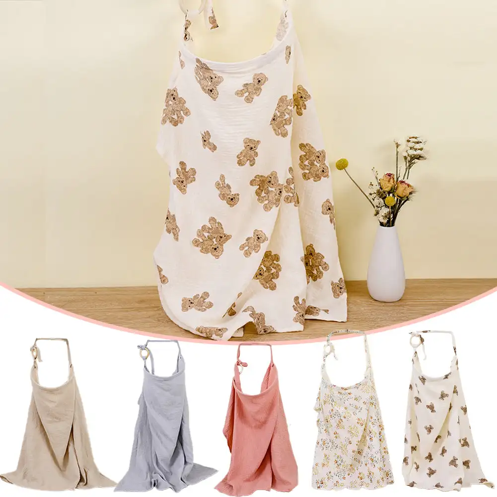 Baby Food Apron - ベビー授乳カバー綿ベビー授乳授乳カバー調節可能なプライバシー授乳エプロンソフトガーゼベビーカーブランケット