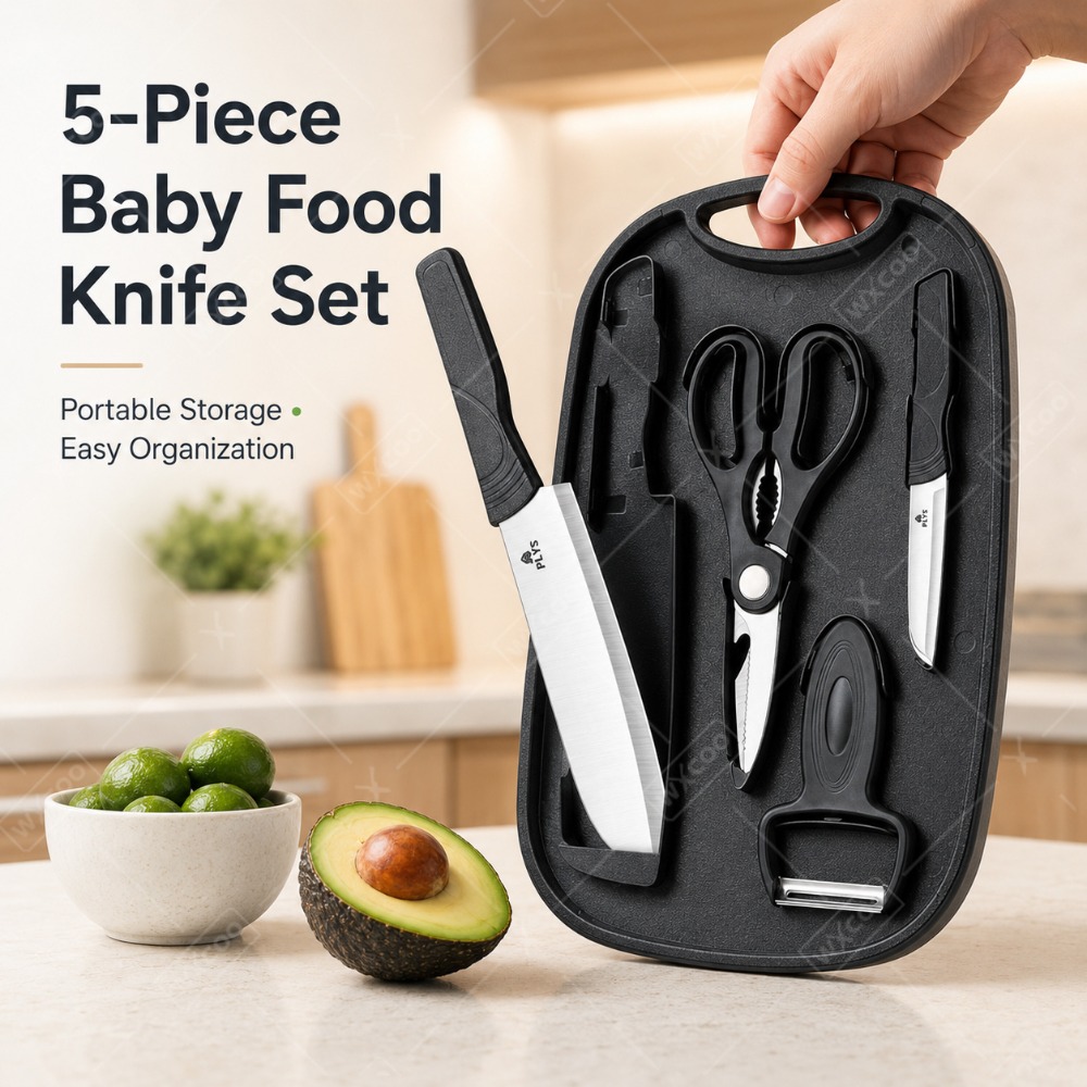 ベビーフード調理用ナイフセット、カッティングボード、ステンレ - Baby Food Scissors のレビューと価格