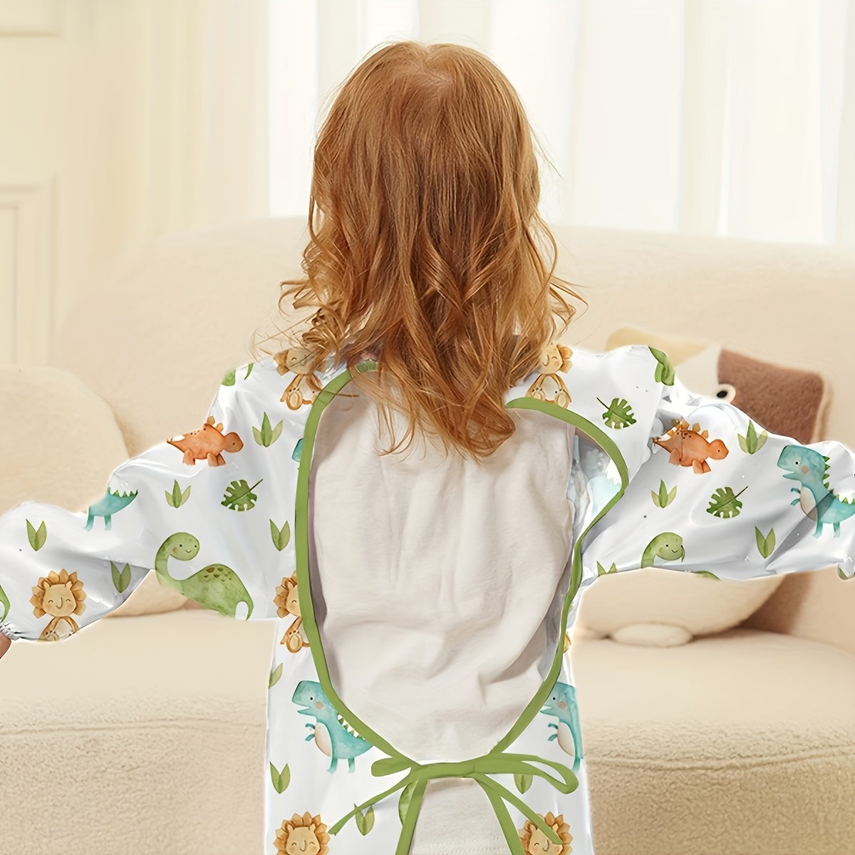 ベビースモック1枚、長袖幼児用食事エプロン、多目的漫画プリン - Baby Food On The Go のレビューと価格