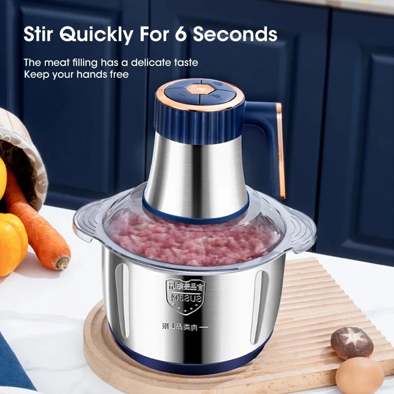 304ステンレス製、5L容量の電動ミンサー。多機能フードクラ - Baby Food Vegetable のレビューと価格
