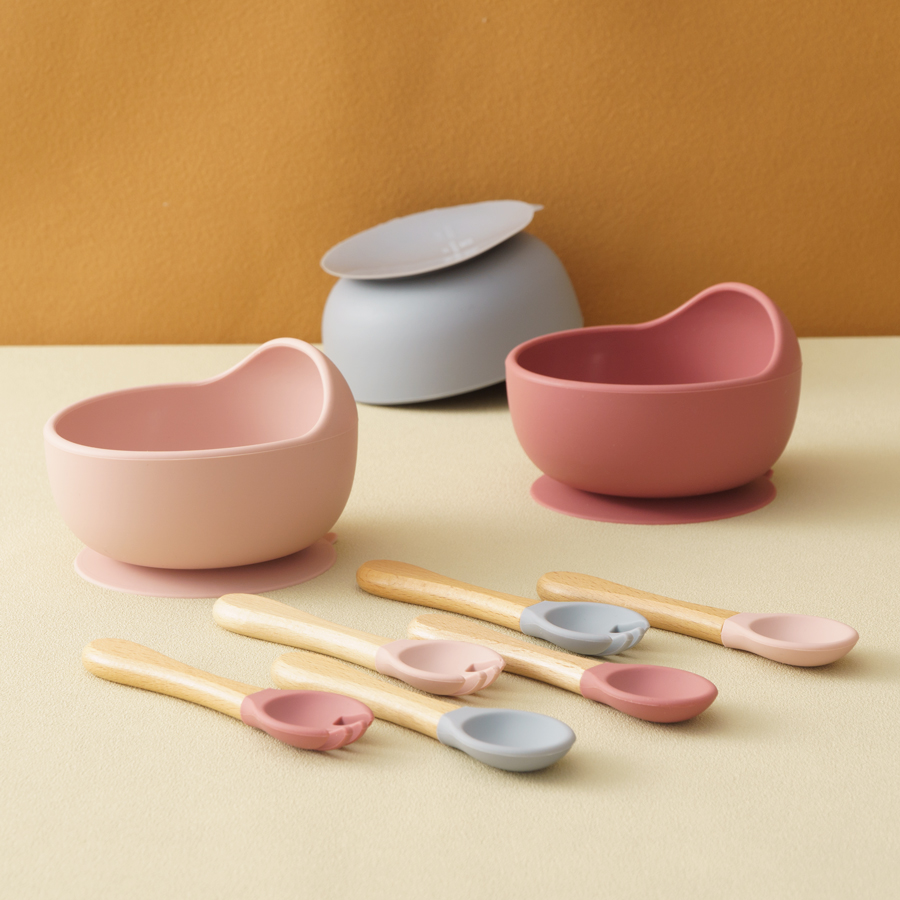 3 個のシリコンベビー給餌ボウルセットベビー学習食器吸引ボウ - Silicone Suction Bowl のレビューと価格
