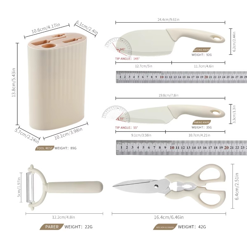 5点セットのキッチン用小型ツール。ステンレス製のフルーツナイ - Baby Food Scissors のレビューと価格