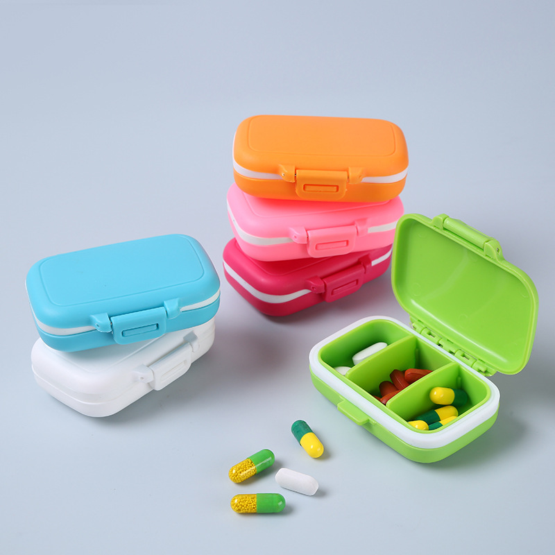 新しいポータブル丸薬オーガナイザーケース 3 グリッドピルボ - Formula Dispenser Portable のレビューと価格