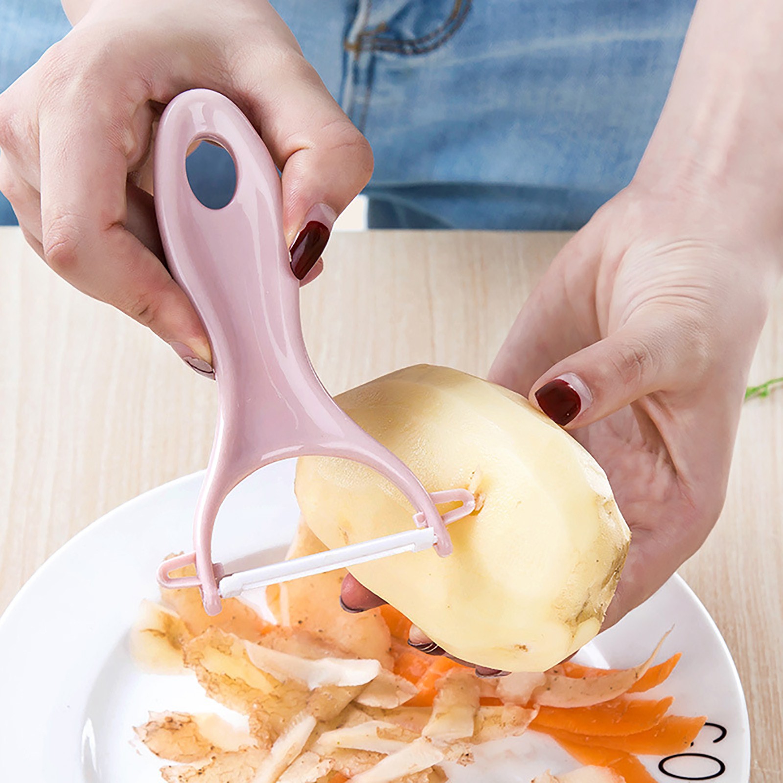 セラミッククリエイティブピーラー実用的な多機能子供野菜果物果 - Baby Food Vegetable のレビューと価格