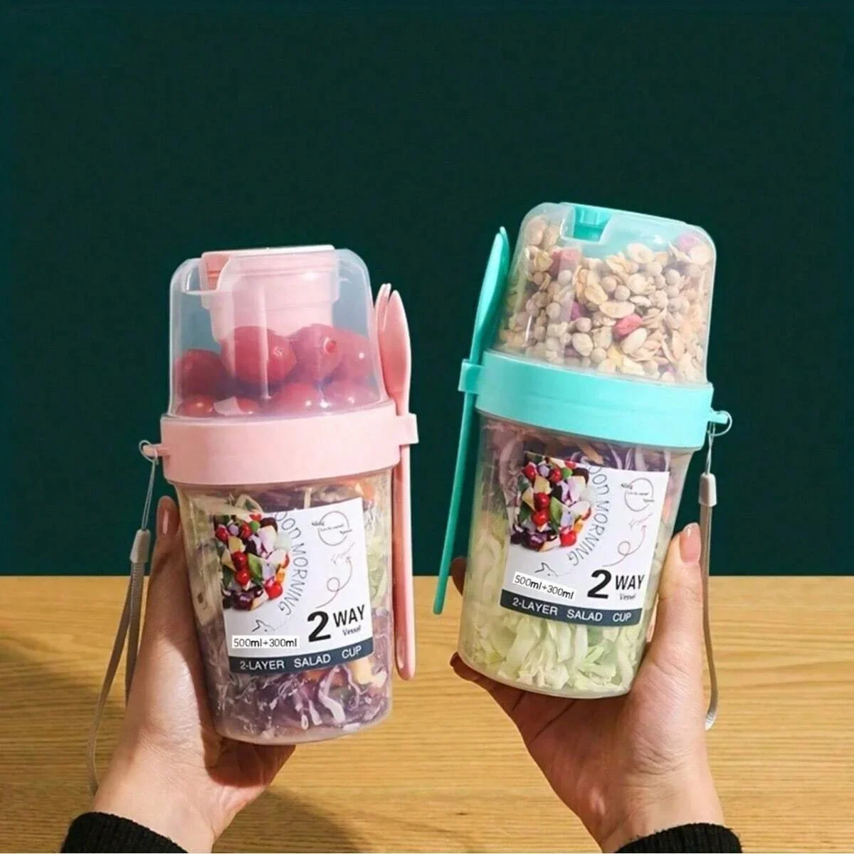 持ち運び朝食カップ、サラダカップ、ヨーグルト、シリアル、オー - Baby Food On The Go のレビューと価格