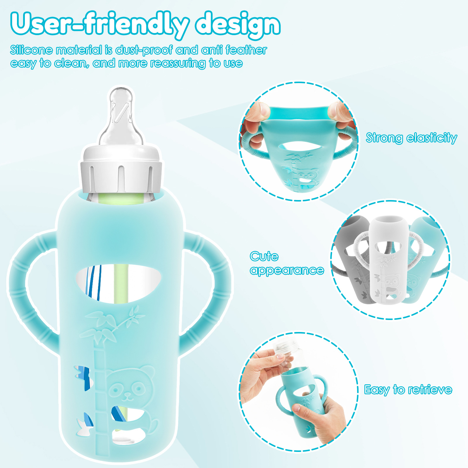 ハンドルドロップ保護付き哺乳瓶スリーブ 3 個 哺乳瓶スリー - Baby Food Zip Lock Bag のレビューと価格