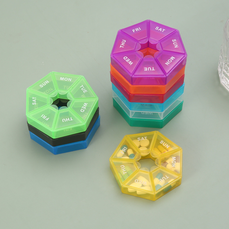 1 個のピルケースプラスチック 7 日間タブレットキャンディ - Formula Dispenser Portable のレビューと価格