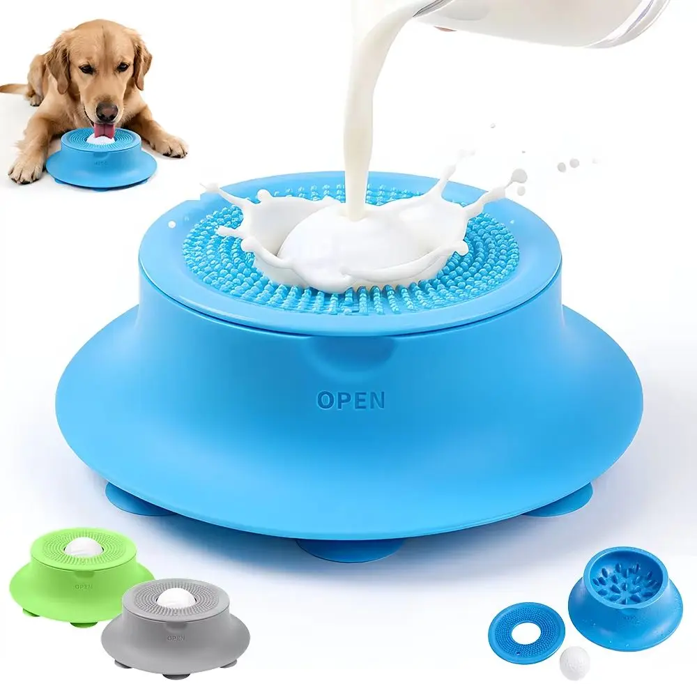 3/4カップのシリコン製犬用舐めマット、ゆっくりと食べられる - Silicone Suction Bowl のレビューと価格