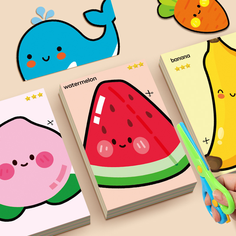手作りの切り絵 興味深い折り紙スーツ 動物/植物/食べ物の模 - Baby Food Scissors のレビューと価格