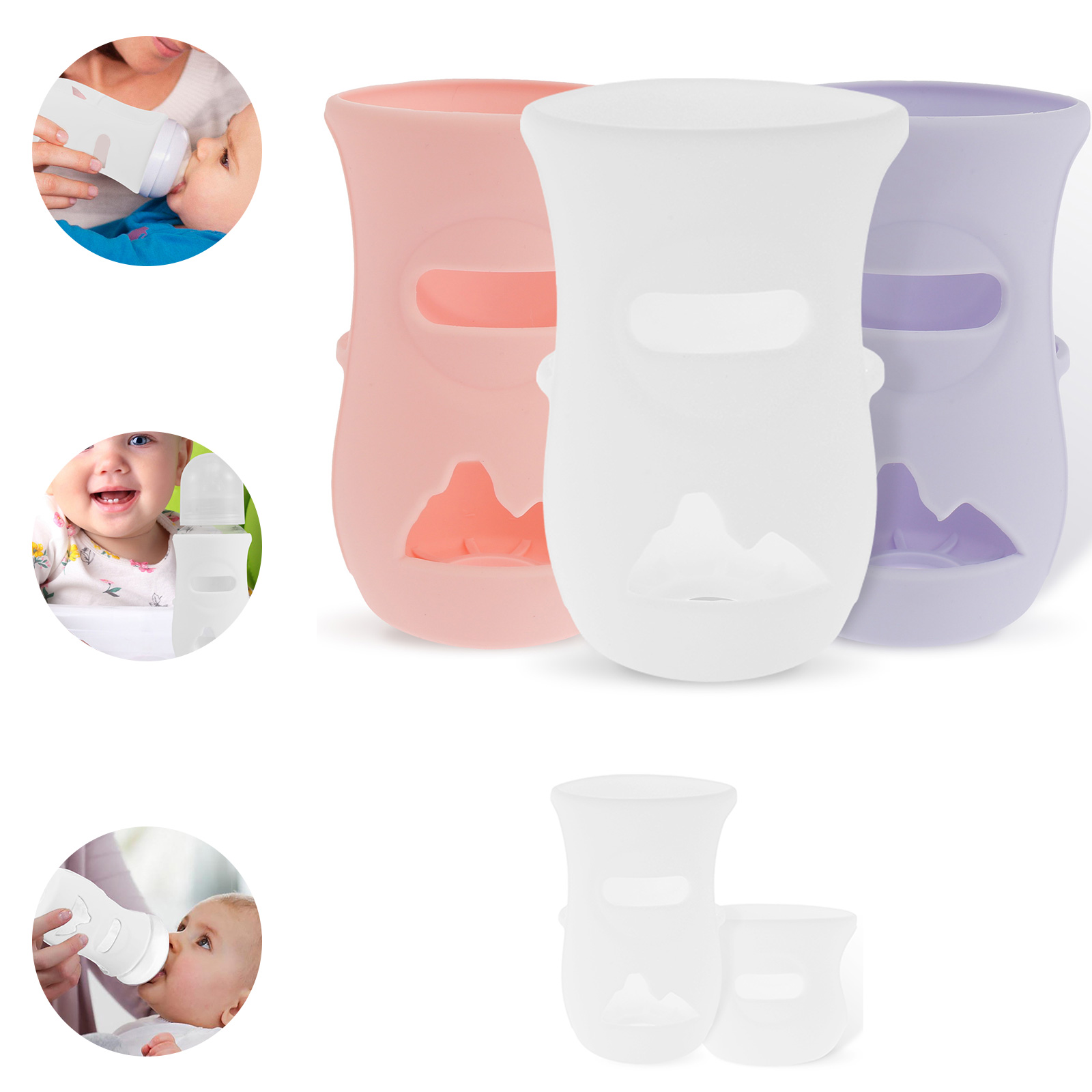 シリコンスリーブ シリコン哺乳瓶カバー 断熱ガラスボトル A - Baby Food Zip Lock Bag のレビューと価格