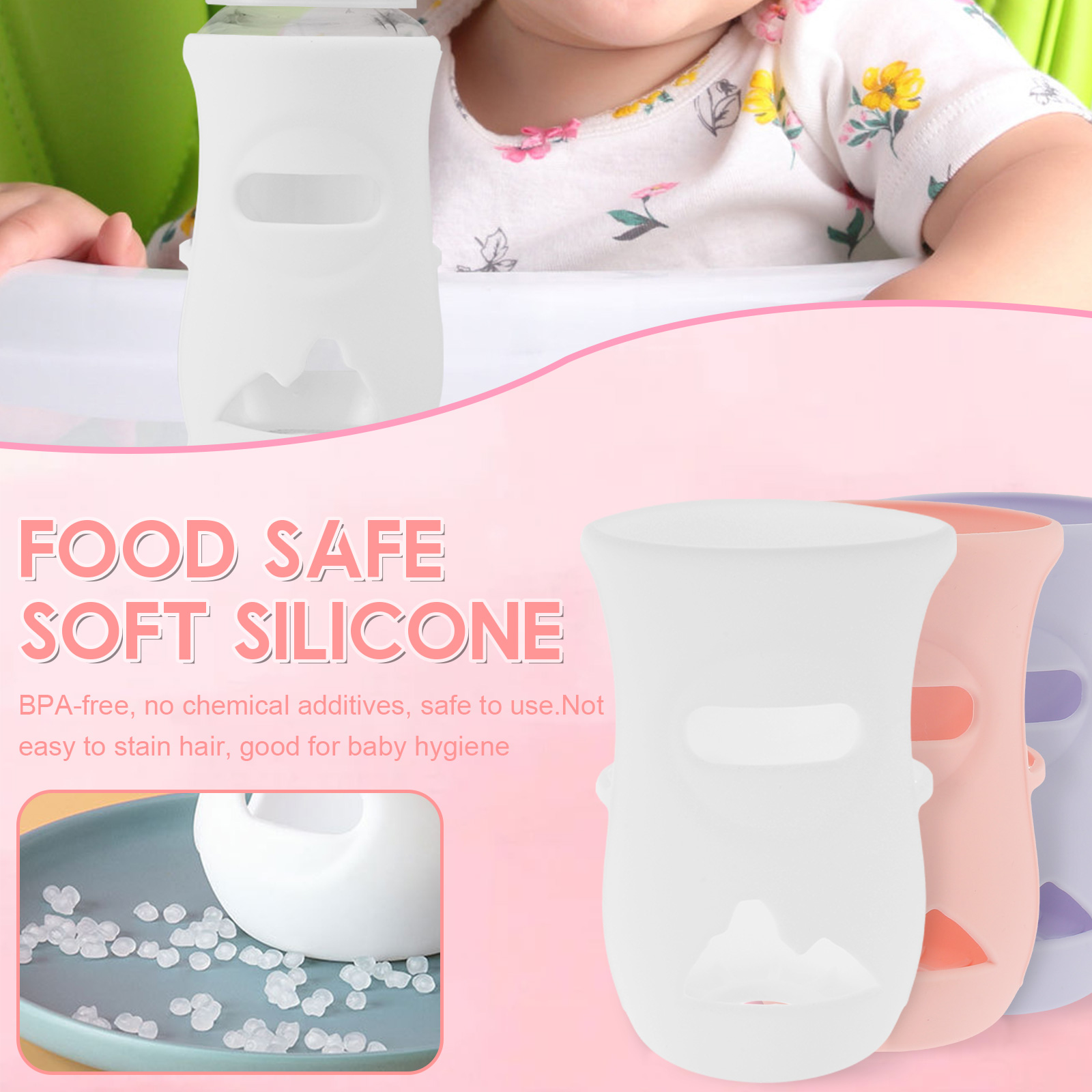 シリコンスリーブ シリコン哺乳瓶カバー 断熱ガラスボトル A - Baby Food Zip Lock Bag のレビューと価格