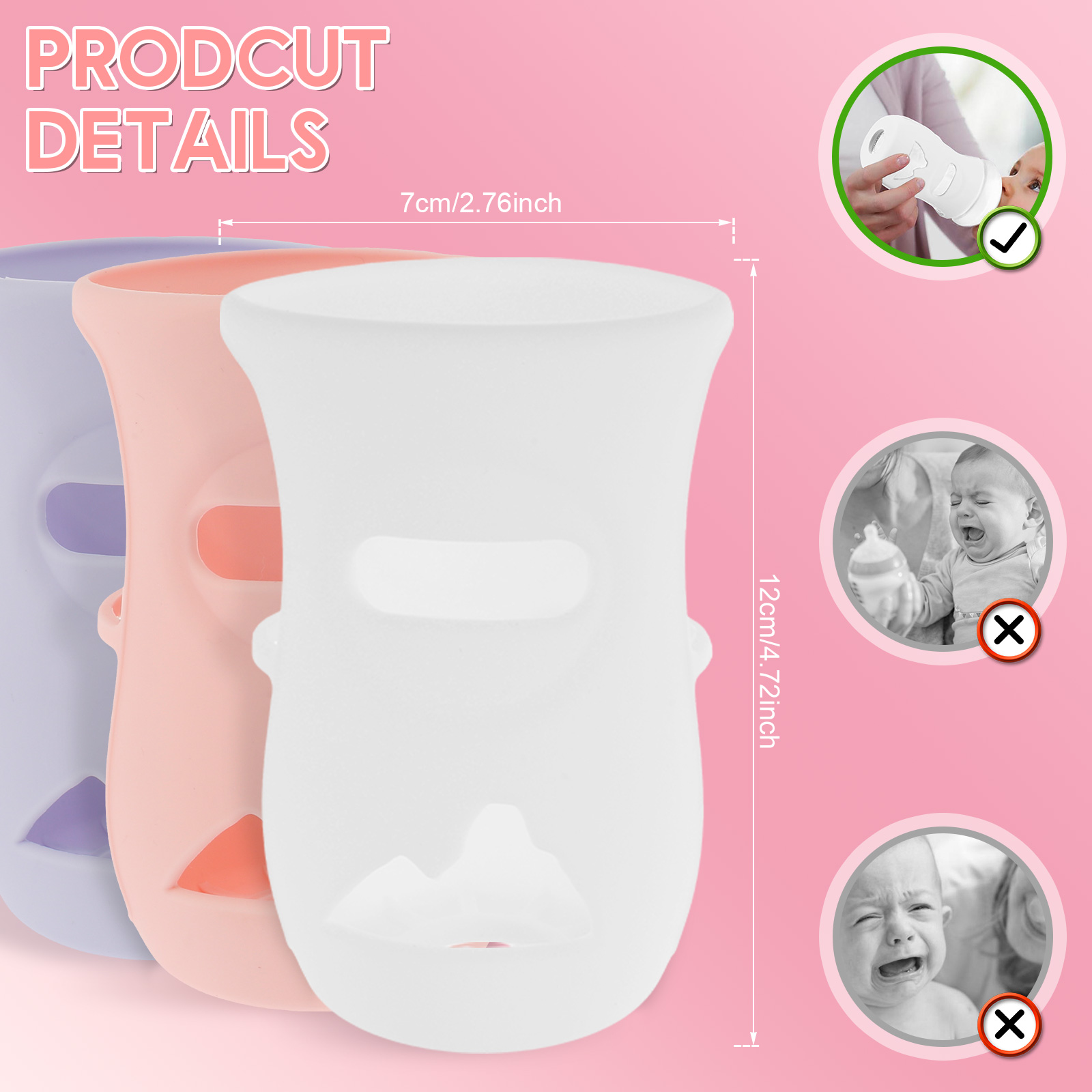 シリコンスリーブ シリコン哺乳瓶カバー 断熱ガラスボトル A - Baby Food Zip Lock Bag のレビューと価格