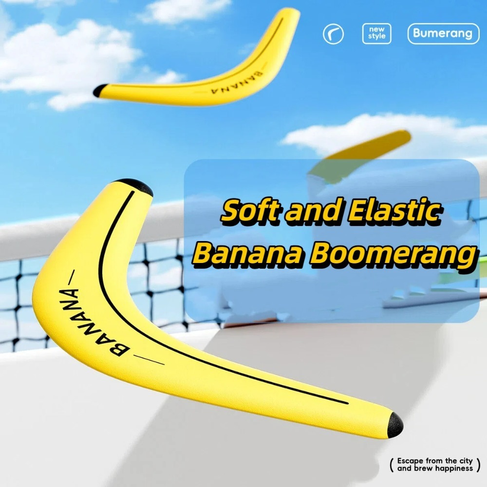 柔らかく弾力のあるスポーツ用スローバックバナナV字型ブーメラ - Baby Food Banana のレビューと価格