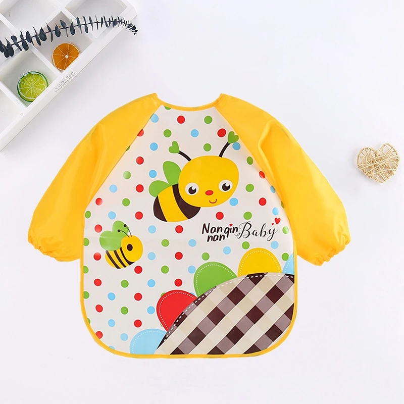 ベビーよだれかけかわいいカラフルな漫画防水よだれかけ幼児食べ - Baby Food Apron のレビューと価格