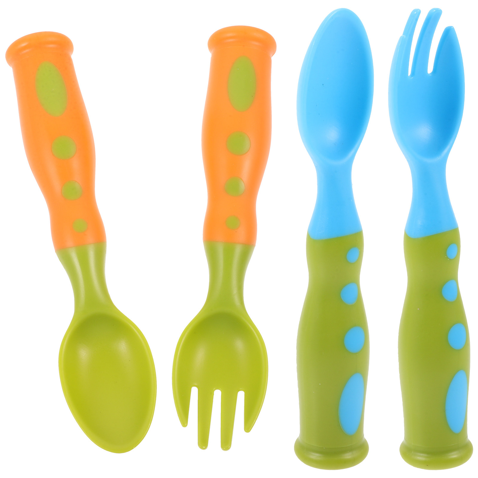 赤ちゃん用トレーニング食器セット 2個入り。幼児が自分で食べ - Self Feed Spoon のレビューと価格