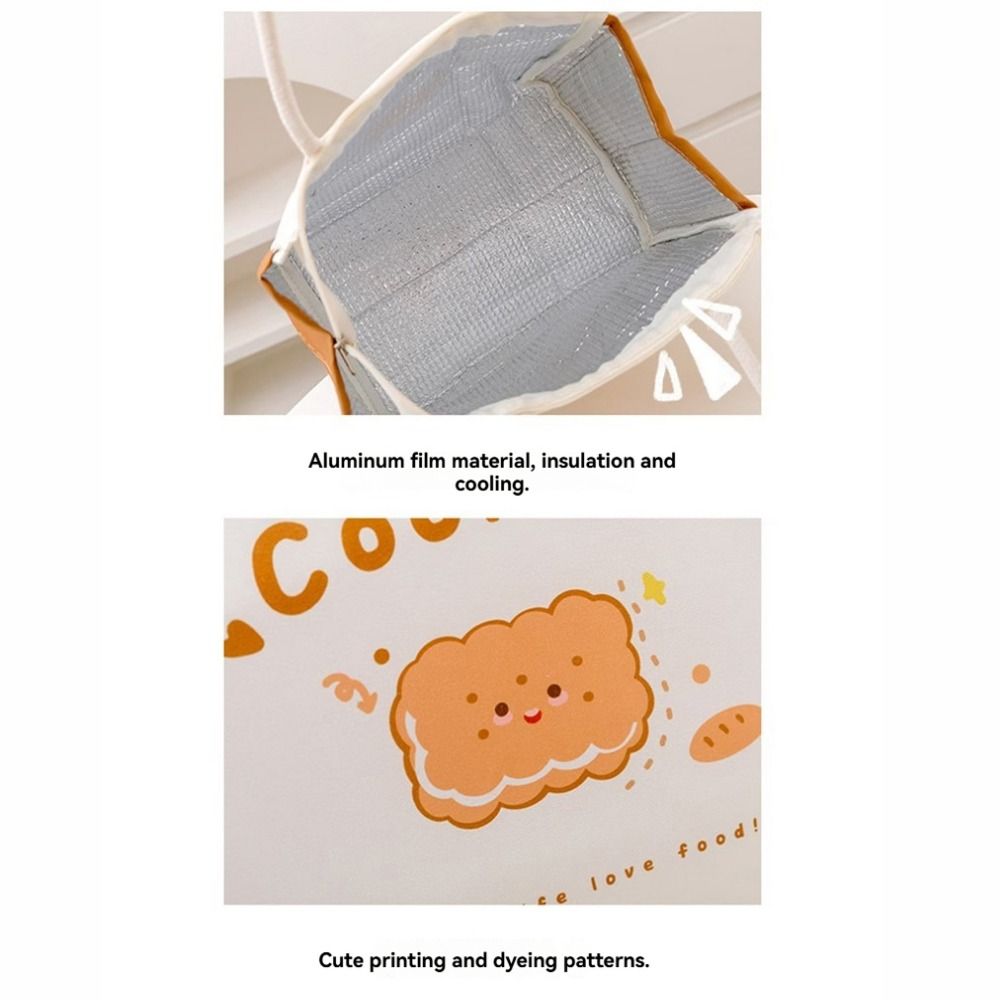かわいいポータブル保温ランチバッグ漫画大型ランチボックストー - Baby Food Zip Lock Bag のレビューと価格