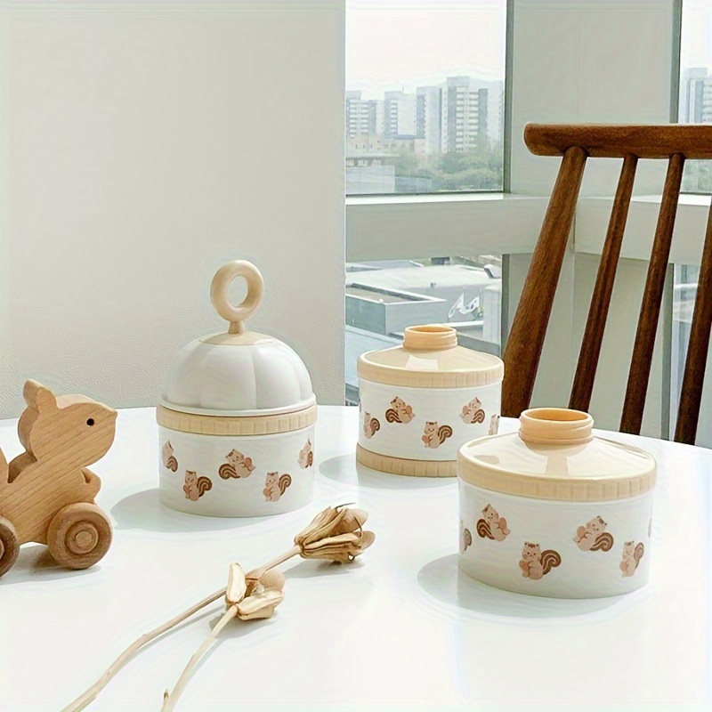 3層ベビーミルクパウダーディスペンサー漫画幼児用粉ミルク収納 - Baby Food On The Go のレビューと価格