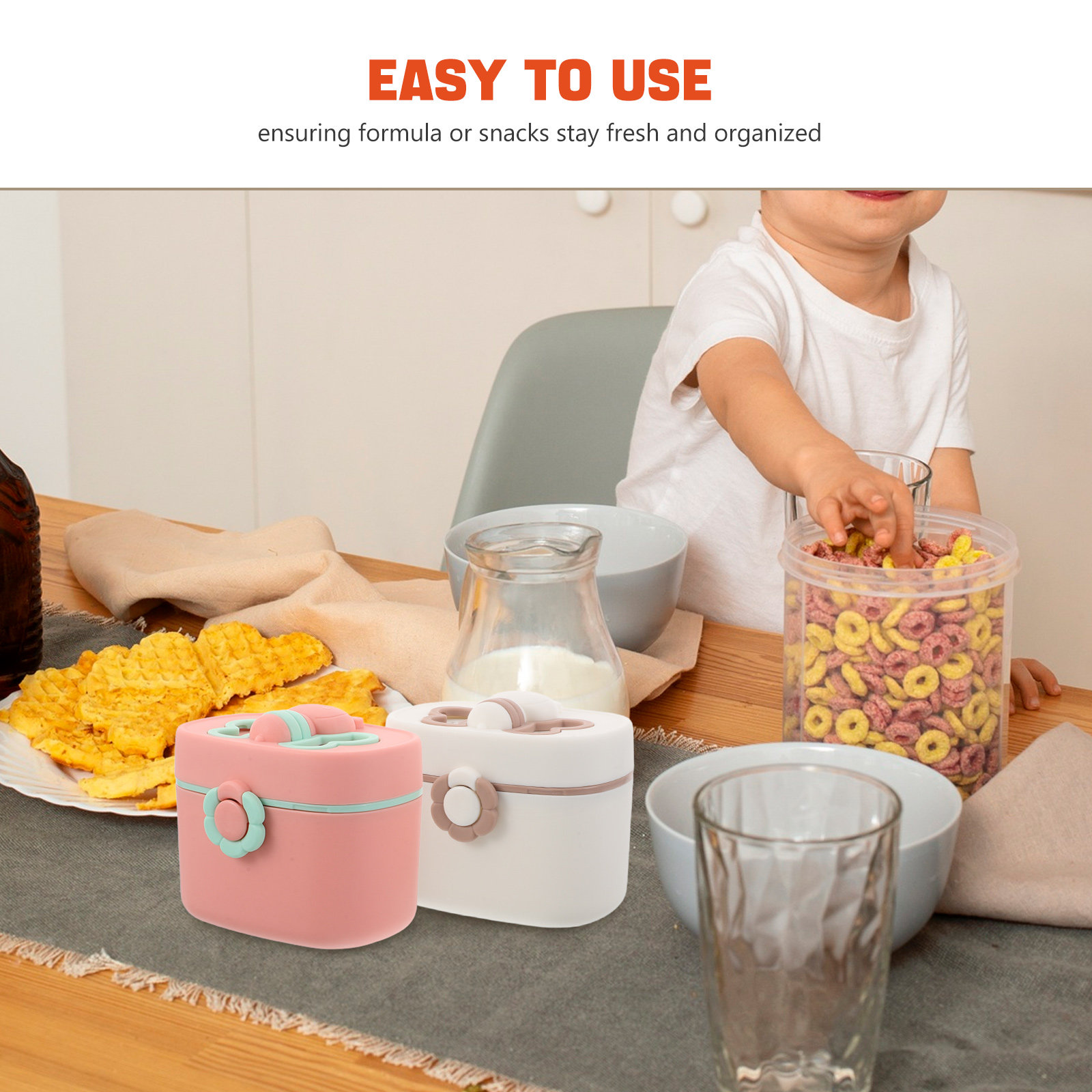 2個入り、携帯用ミルクパウダーボックス、粉ミルク保存容器、旅 - Formula Dispenser Portable のレビューと価格