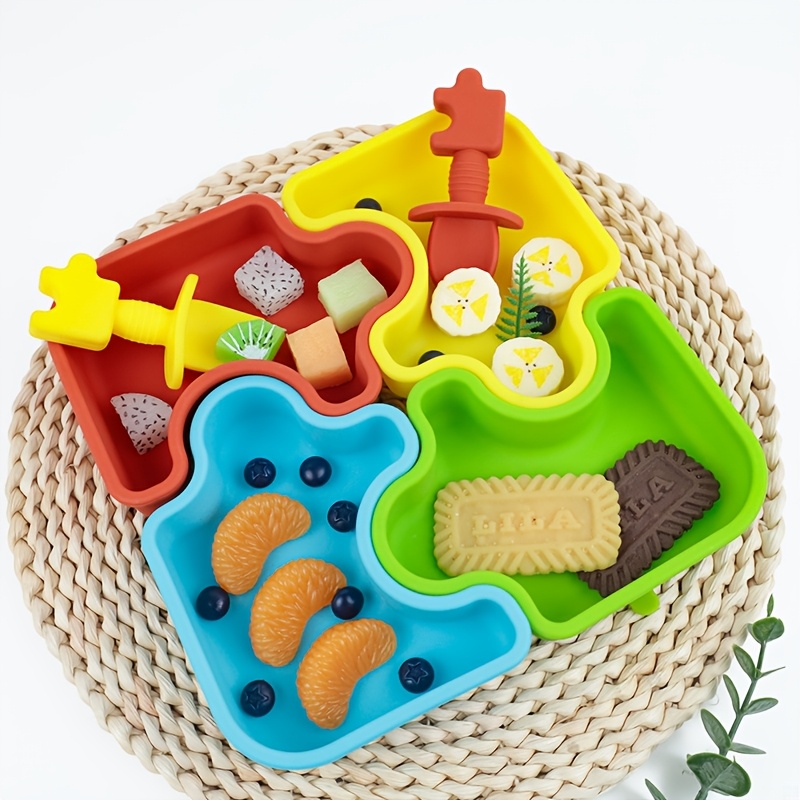 6個/セット ベビーシリコン製食器セットには、スプーン1本、 - Baby Food Universe のレビューと価格