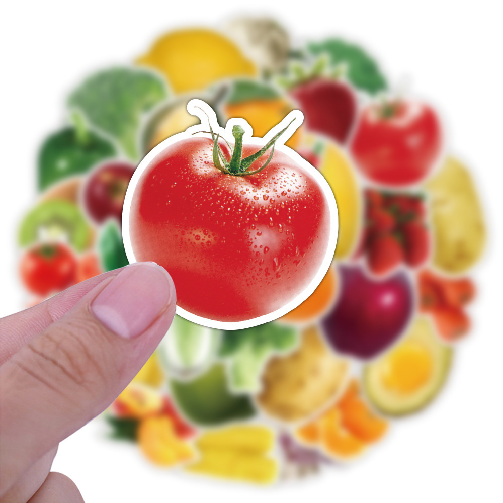 10/30/50 個グリーン食品野菜果物ステッカー DIY  - Baby Food Vegetable のレビューと価格