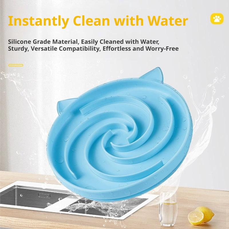 かわいいペット用スローフィーダーボウル、嘔吐防止と腸の保護、 - Silicone Suction Bowl のレビューと価格