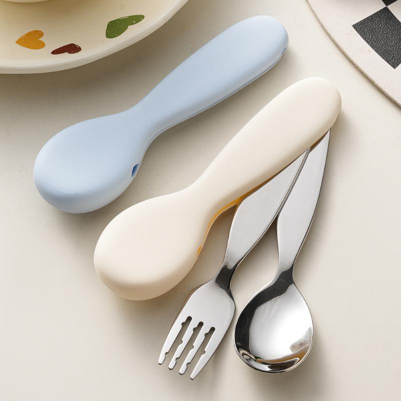 ステンレス製幼児用スプーンとフォークセット BPAフリー シ - Self Feed Spoon のレビューと価格