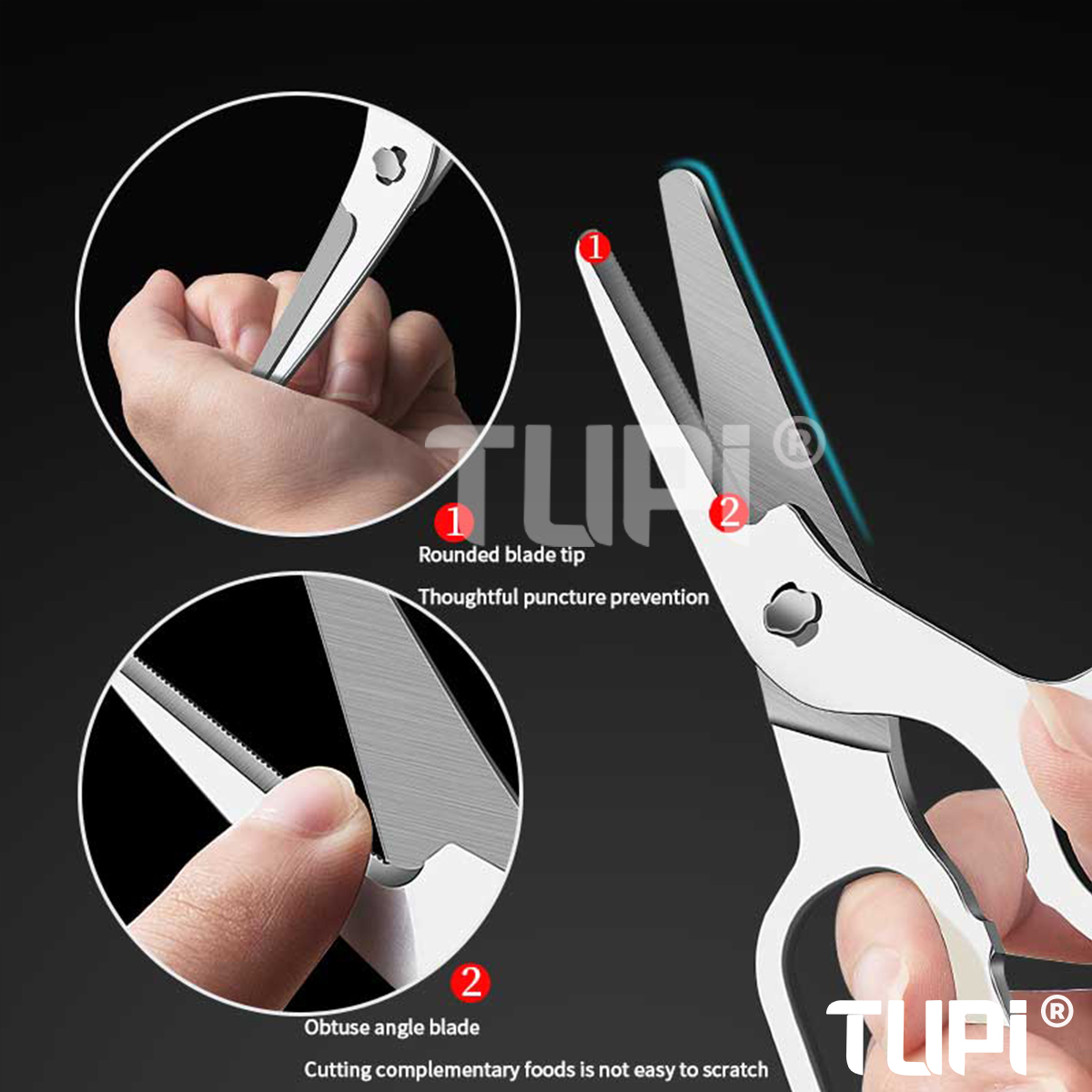 TUPI ベビーフードはさみ - 食品グレードのステンレスス - Baby Food Scissors のレビューと価格