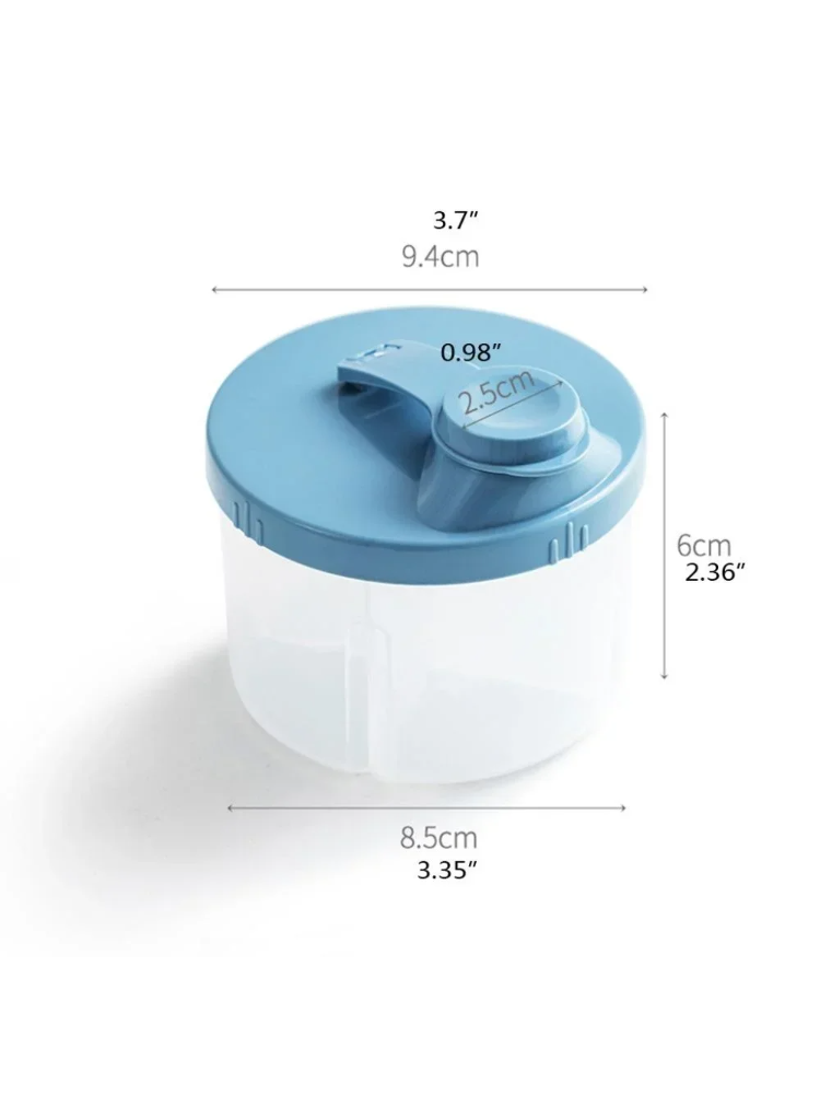 持ち運び用粉ミルクディスペンサー、こぼれにくい回転式4区画粉 - Baby Food On The Go のレビューと価格