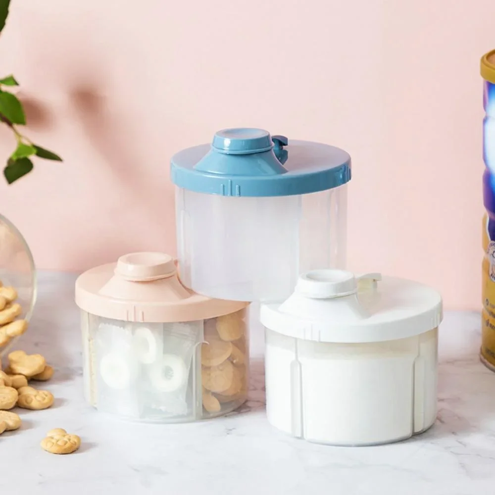 持ち運び用粉ミルクディスペンサー、こぼれにくい回転式4区画粉 - Baby Food On The Go のレビューと価格