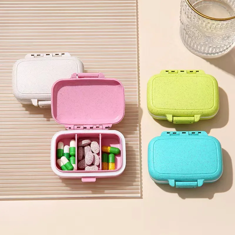 ミニポータブルピルオーガナイザーケース、3グリッドピルボック - Formula Dispenser Portable のレビューと価格